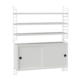 String - Wandregal mit Schrank 78x100x20cm