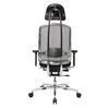 Wagner - AluMedic Limited Office Chair - black/cover leather/star base polished aluminium/with wheels for hard floors