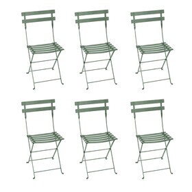 Fermob - Set de 6 chaises pliante en métal Bistro