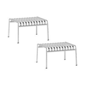 HAY - Palissade ottomaan/ tuin bijzettafel verzinkt set van 2