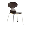 Fritz Hansen - Die Ameise Stuhl Naturfurnier 46,5cm - Eiche/Gestell chrom/dunkel gebeizt