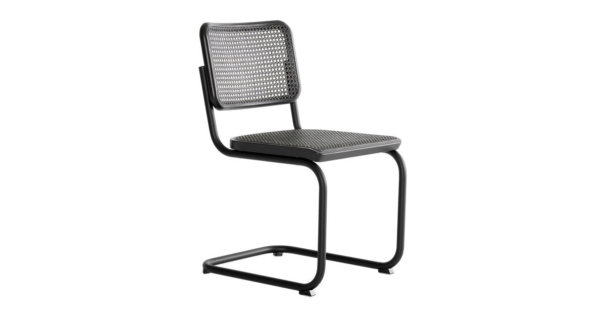 Thonet S 32 V Cantilever Chair with Wickerwork Dark Melange