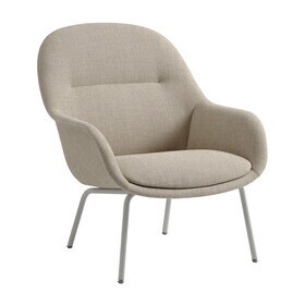 Muuto - Fiber Lounge Armchair Upholstered with Tube Base
