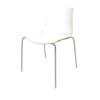 Arper - Catifa 46 0251 Chair Bicoloured Frame Chrome - white/green/seat shell glossy/inside matt/frame chromed/new colour