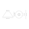 ferm LIVING - Cone Shade - Lampenkap - Strichzeichnung