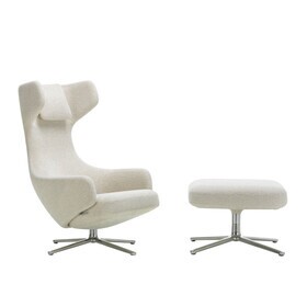 Vitra - Grand Repos fauteuil & voetenbank stof