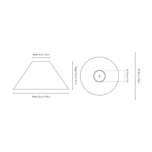 ferm LIVING - Cone Shade Lampenschirm - Strichzeichnung