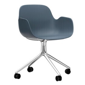 Normann Copenhagen - Form draaistoel met wielen 4W onderstel aluminium