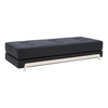 Softline - Frame - Canapé-lit matelas en mousse à froid - anthracite/châssis frêne/étoffe feutre 610/LxPxH 203x86x44cm/structure frêne