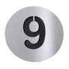 Radius - Radius - Numéro 9 - inox/noir/Ø10cm