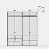Piure - Nex Pur Schrank 200x231cm - Strichzeichnung
