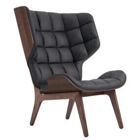 NORR 11 - Mammoth fauteuil leer onderstel donker gebeitste eik