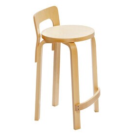 Artek - Chaise de bar K65 structure laqué claire