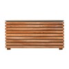 Conmoto - Forte Cushion Box M - natural/anthracite/Kambala wood (like Teak)/128x62x58cm