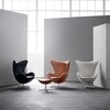 Fritz Hansen - Egg Chair/ Het Ei - Voetenbank leder