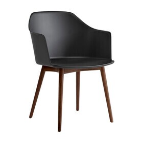 &Tradition - Rely HW76 stoel met armleuningen onderstel walnoot