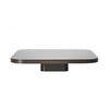 ClassiCon - Bow No. 3 Coffee Table - brass burnished/crystal glass black/LxWxH 100x100x19cm
