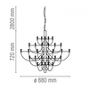 Flos - 2097 | 30 Chandelier - line drawing