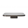 ClassiCon - Bow No. 3 - Table basse - laiton bruni/cristal noir/LxPxH 100x100x19cm