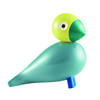 Kay Bojesen Denmark - Kay Bojesen - Figurine oiseau chanteur Sunshine - turquoise/jaune/laqué