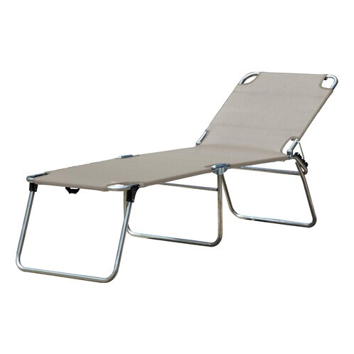 Jan Kurtz - Fiam Amigo 40+ Lounger - grey/synthetic fabric/WxHxD 58x42x190cm/frame aluminium