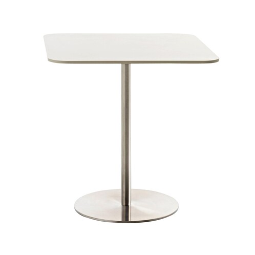 Magis - Passe Partout Bistrotisch quadratisch - weiß/Gestell Edelstahl satiniert/H x L x B : 73 x 70 x 70cm/Größe 2