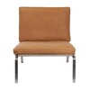 NORR 11 - Man Lounge Chair - Fauteuil - bruin cognac/leder Vintage Leather Cognac 21000/onderstel geborsteld staal/67x75x74cm