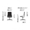 Vitra - EA 219 Soft Pad Eames Chair - Bureaustoel - Strichzeichnung