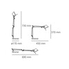 Artemide - Limited Edition Tolomeo Micro Tavolo Gold - Strichzeichnung