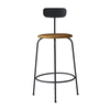Menu - Afteroom Counter Chair - Tabouret rembourrée - noir/cognac/peint par poudrage/HxPxP 92x46x54cm/tapisserie Sørensen cuir