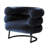 ClassiCon - Bibendum - Fauteuil piètement noir - bleu foncé/étoffe velours Harald 2-792