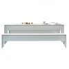 Conmoto - Riva Set 180 1 Table + 1 Bench - white/laminate/1x Bench 176x35x44 cm/1x Table 180x70x72 cm