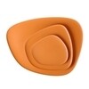 Kartell - Namasté - Bordset 3 dlg. - oranje/bord 1: 20x1x19cm/bord 2: 27x1,4x26cm/bord 3: 45x2x36cm