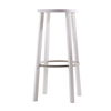 Plank - Blocco - Taburet de bar - blanc/acier inoxydable/H: 76cm