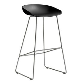 HAY - About a Stool AAS 38 Bar Stool High Stainless Steel Base