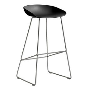 HAY - About a Stool AAS 38 Barhocker hoch Gestell Edelstahl