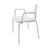 Arper - Catifa 46 0251 -Fauteuil bicoloured support chromé - blanc/bleu pétrole/coque brillant/dedans mat/structure métal chromé/nouvelle couleur