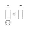 Prandina - Mood Small W3 Wall Lamp - line drawing
