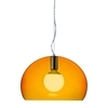 Kartell - Small FL/Y Suspension Lamp - orange/transparent/Ø38cm