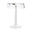 Flos - Bon Jour LED - Lampe de table chrome - transparent/abat-jour: plastique/H 41cm/ Ø 31,6cm/structure transparent/chrome brillant