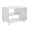 müller möbelfabrikation - Mobile Line R 106N Container - signal white RAL 9003/satin-finished/with transparent wheels/60x45x40cm