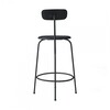 Menu - Afteroom Counter Chair Upholstered - black/black/powder coated/HxWxD 92x46x54cm/upholstery Sørensen leather