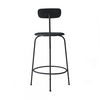 Menu - Afteroom Counter Chair - Tabouret rembourrée - noir/noir/peint par poudrage/HxPxP 92x46x54cm/tapisserie Sørensen cuir