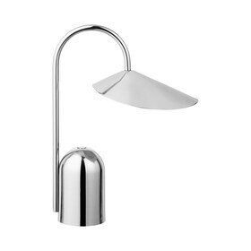 Ferm Living - Arum draagbare tafellamp met batterij roestvrij staal
