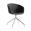 HAY - About a Chair 21 Armlehndrehstuhl gepolstert - asche/Stoff Remix 183/Gestell aluminium poliert/mit Kunststoffgleitern