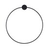 ferm LIVING - ferm LIVING - Rail porte-serviettes 4141 - noir/fil de fer revêtu par poudre/chêne mariné/H 2cm/Ø 20.5cm
