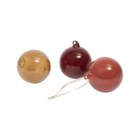 Ferm Living - Glass Baubles kerstbal set van 3 M