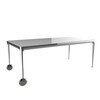Magis - Big Will Dining Table/Office Table - white/glossy/200x100cm/frame aluminium polished