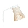 Secto Design - Petite 4630 Wall Lamp - birch nature/beech wood/2800K/480lm/frame white lacquered/cable white