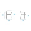emu - Grace - Fauteuil de jardin - dessin au trait